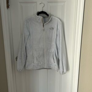 North Face Osito Jacket in white, fuzzy